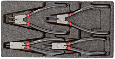 Gedore rojo Borgvertangenet Punt Forman negro de 4 piezas