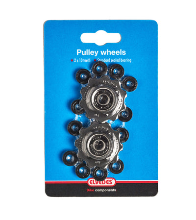 derailleurwieltjes 10 tanden 8S zwart 2 stuks