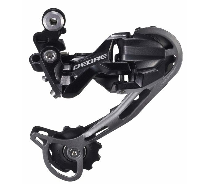 Shimano Achterdailleur de 9 velocidades Deore M592 SGS Top Normal Shadow (paquete de lugar de trabajo)
