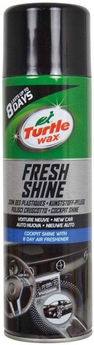 Turtle Wax GL Fresh Shine Auto Nuova - ridona brillantezza velocemente e facilmente - per tutte le parti in plastica - antistatico a lunga durata - respinge polvere e sporco - 500ml