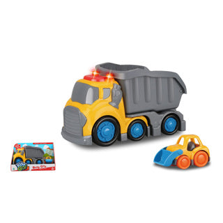 Camión volquete Kiddygo con luz y sonido 19.5 cm