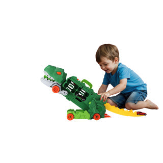 Maletín transportador sin marca dino con 2 coches diecast