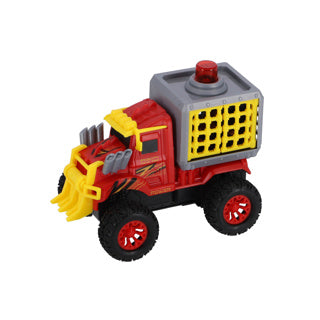 Camion con dino in gabbia con luce e suono 17 cm