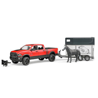 Bruder Auto Dodge Ram con rimorchio per cavalli