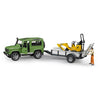 Bruder Bruder Landrover + Trailer con excavadora