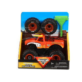 Hot wheels monster jam mechanix 1:32 build 'n re-build el toro loco assorti | 3 stuks