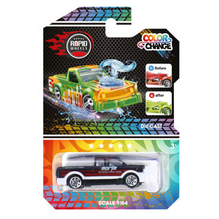 Rapid wheels die cast auto color change assorti | 6 stuks