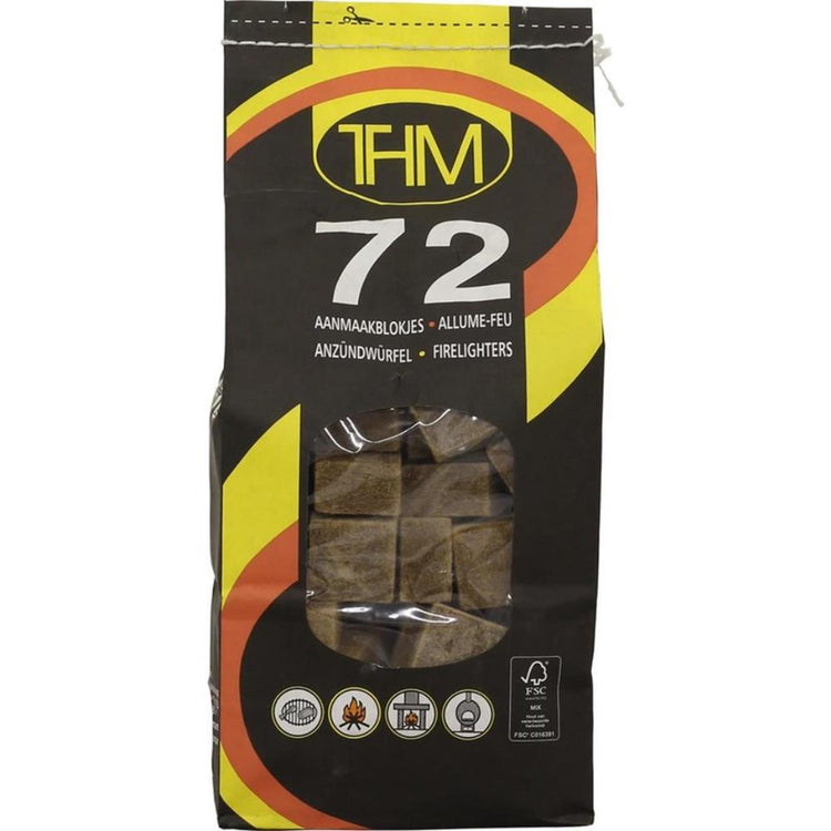 Accendifuoco Fire-up thm marrone sacchetto da 72 pz