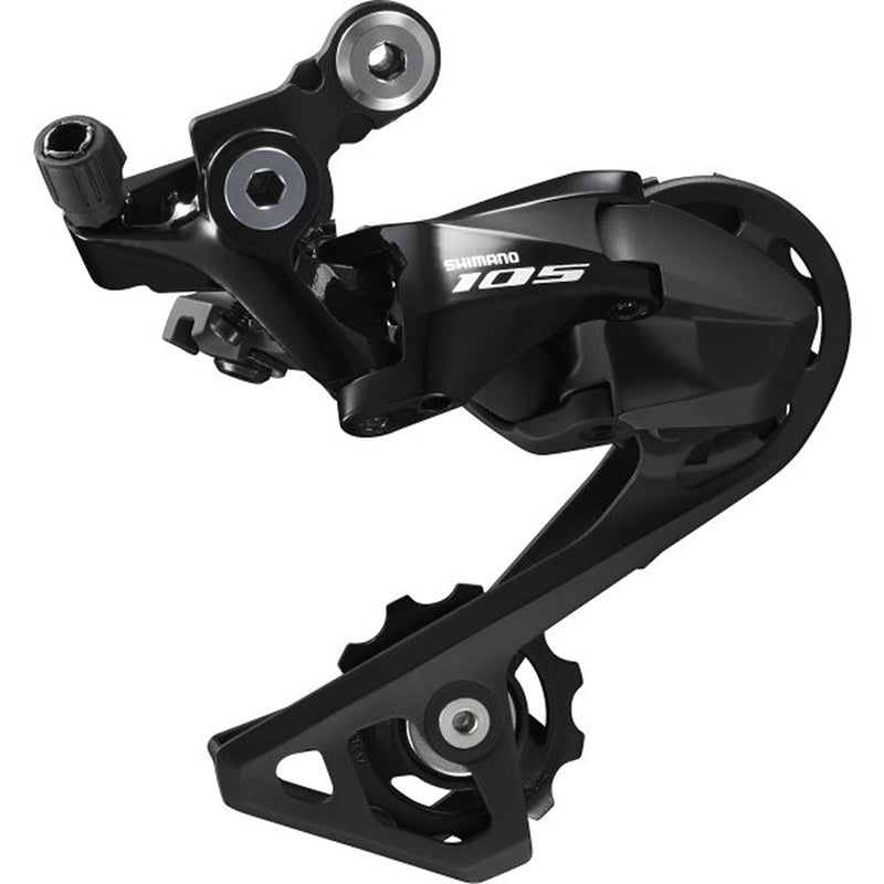 Shimano Achter Derailleur de 11 velocidades 105 RD-7000 con ensamblaje directo de jaula media negra (envasado de taller)