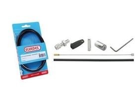 Conjunto de cable de engranajes Elvedes Sram Universal 1700 2250 mm galvanizado - negro (en el mapa)