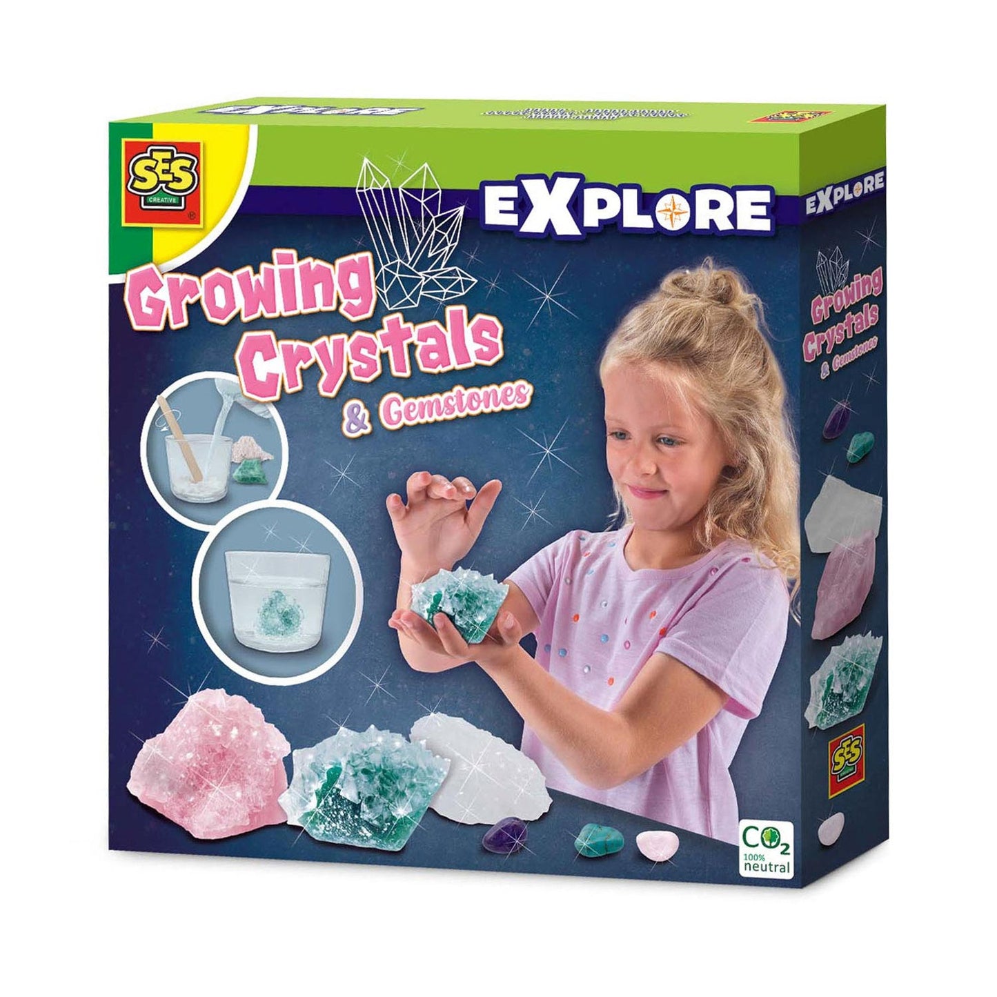 Ses creative ses groeiende kristallen en edelstenen
