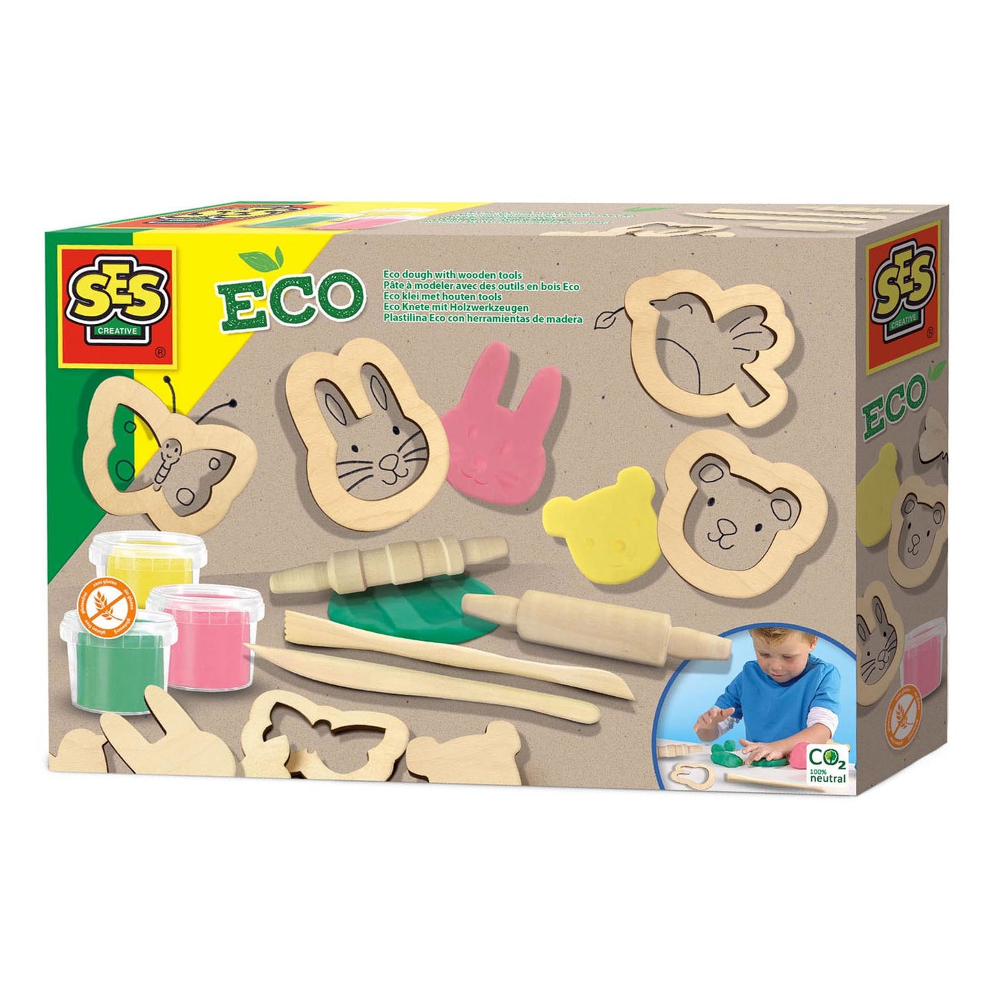 SES Eco Clay con strumenti di legno