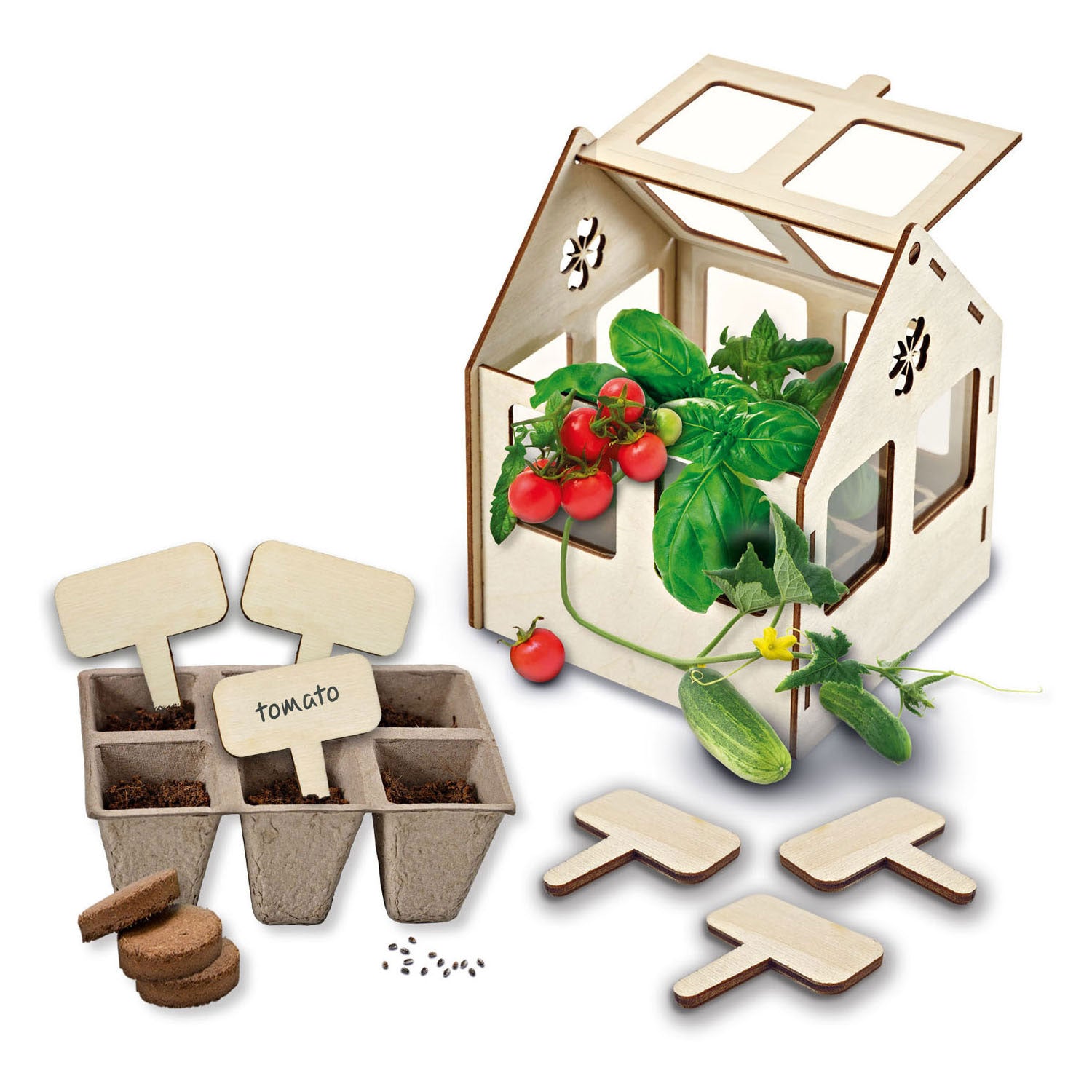 SES SES Esplora serra in legno con verdure