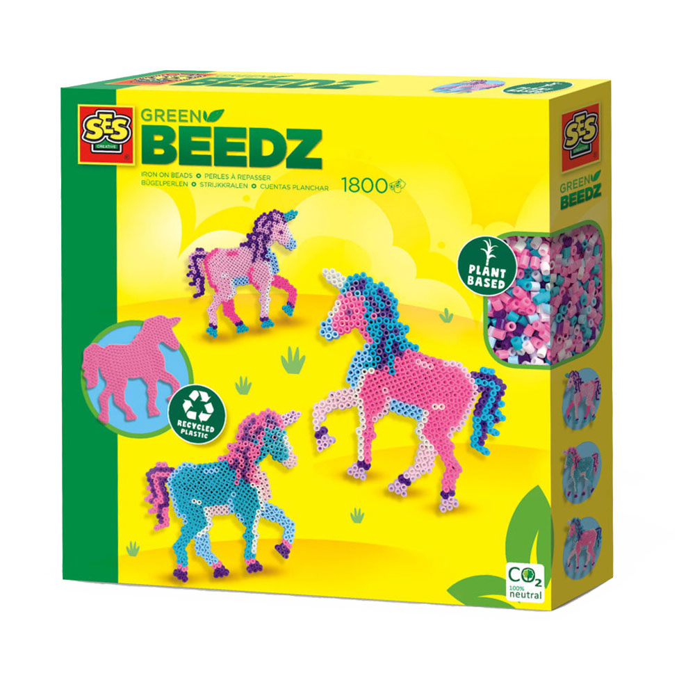 SES Green Beedz - Set di perline da stringa Unicorno