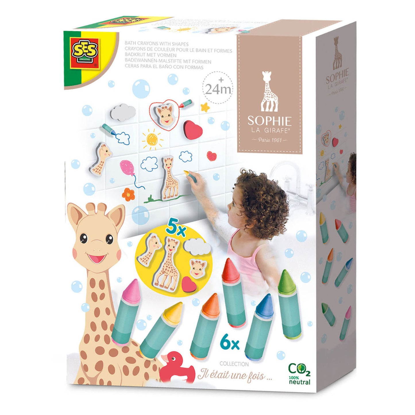 Ses Sophie La Girafe Bath gesso con forme