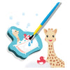 Ses Sophie La Girafe Colori con acqua nel bagno