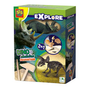Ses explore dino en skelet opgraven 2in1 - triceratops - afbeelding 1