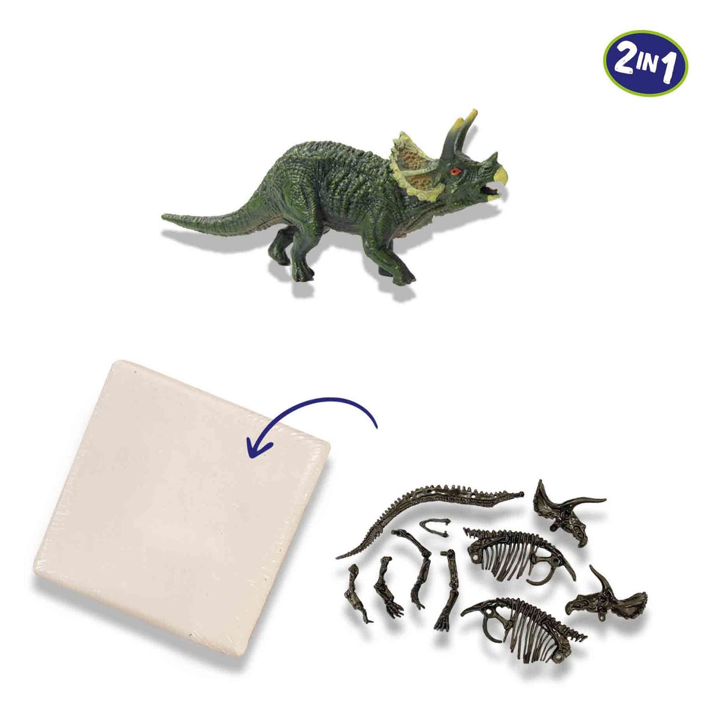 SES esplora e scheletro scavato 2in1 triceratops