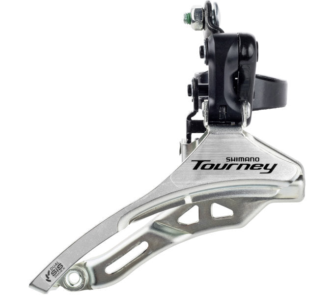 Shimano Voorkerailleur 3 x 6 7 Speed ​​Tourney FD-Ty300 Down Swing Top Pull Fila Ø34,9 mm 42T (66-69 °)