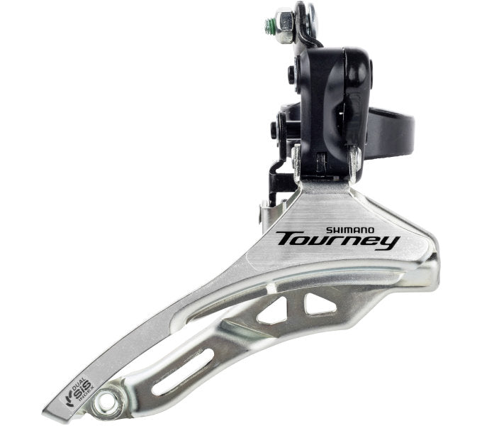 Shimano Voorkerailleur 3 x 6 7 Velocidad FD-TY300 Down Swing Top Tull High Clamp Ø31.8 mm 42t (66-69 °)