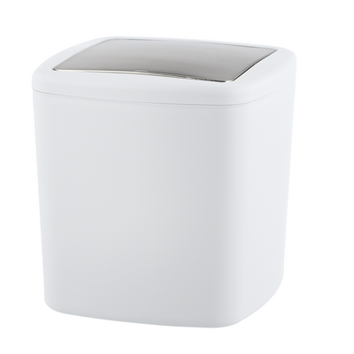 Wenko 1065669 - contenitore per rifiuti barc. l 8,5 l bianco | 1 pz