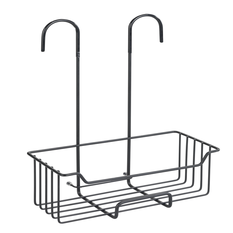 Wenko 1065528 - carrito de ducha milo acero inoxidable negro | 1 pieza