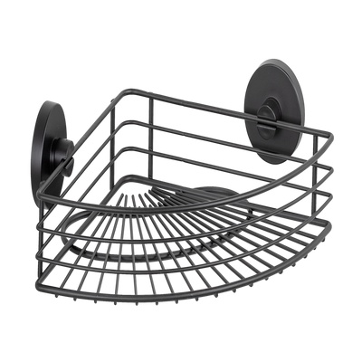 Wenko 1069606 - portapacchi angolare sottovuoto bari nero | 1 pz