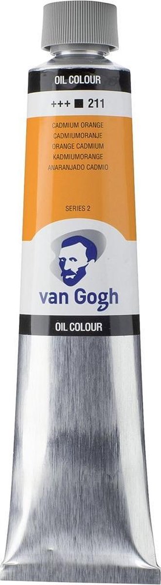 Tubo di pittura a olio Van Gogh da 200 ml arancione cadmio 211