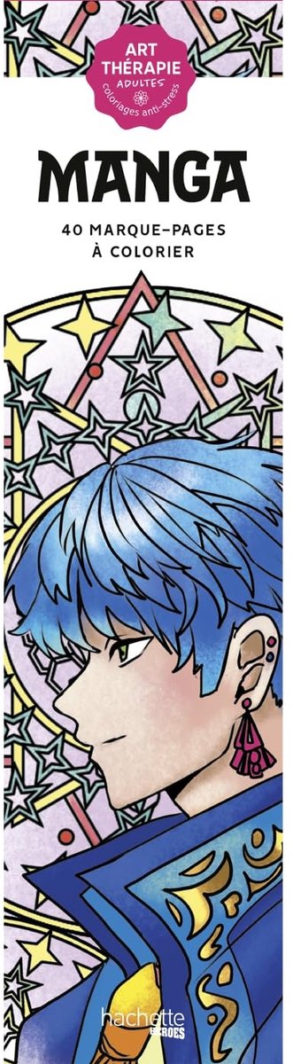 Hachette eroi 40 segnalibri manga da colorare - hachette - colorazione per adulti e bambini