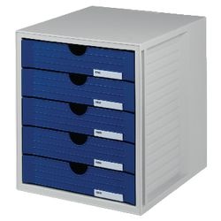 Cómoda han burobox 1450-14 5 cajones azul