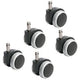 Ruote 6990-3 plastica nera, grigia