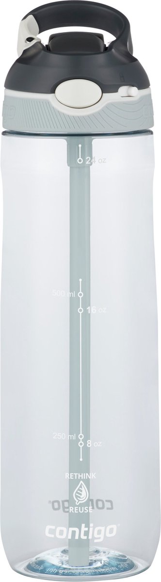 Borraccia Contigo Ashland con beccuccio automatico e cannuccia | grande borraccia senza BPA da 720 ml | bottiglia sportiva | borraccia a tenuta stagna | ideale per la scuola, la palestra, il ciclismo, la corsa, le passeggiate | amaretto