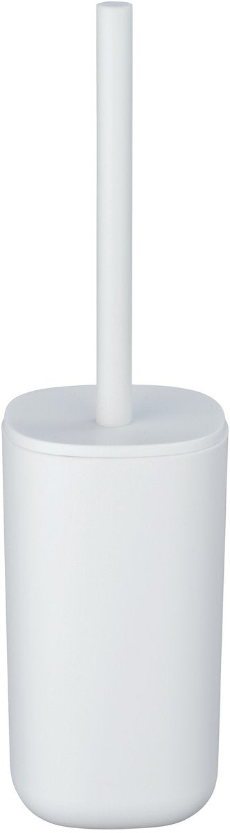 Wenko Escobillero Davos Plástico Blanco Mate - Escobillero con Soporte - Escobillero con Soporte Independiente - Blanco