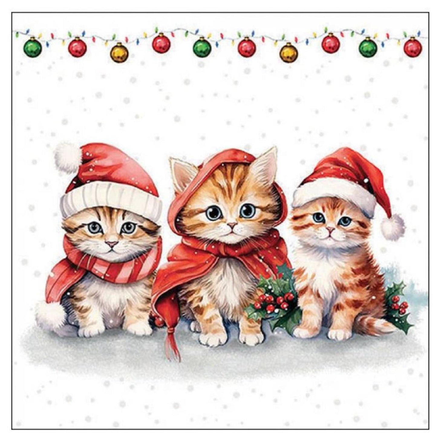 Servilletas Ambiente 33cm gatitos graciosos