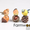 Farmwood animals tuinbeeld vogel op noot 5x3x6 cm