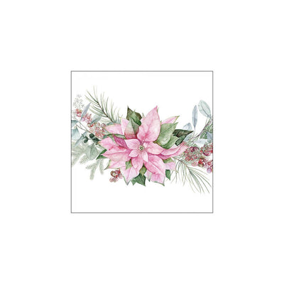 Servilletas Ambiente 33cm flor de pascua rosa