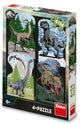 Dinosaurus Puzzle 4 x 54 piezas de tu dino favorito
