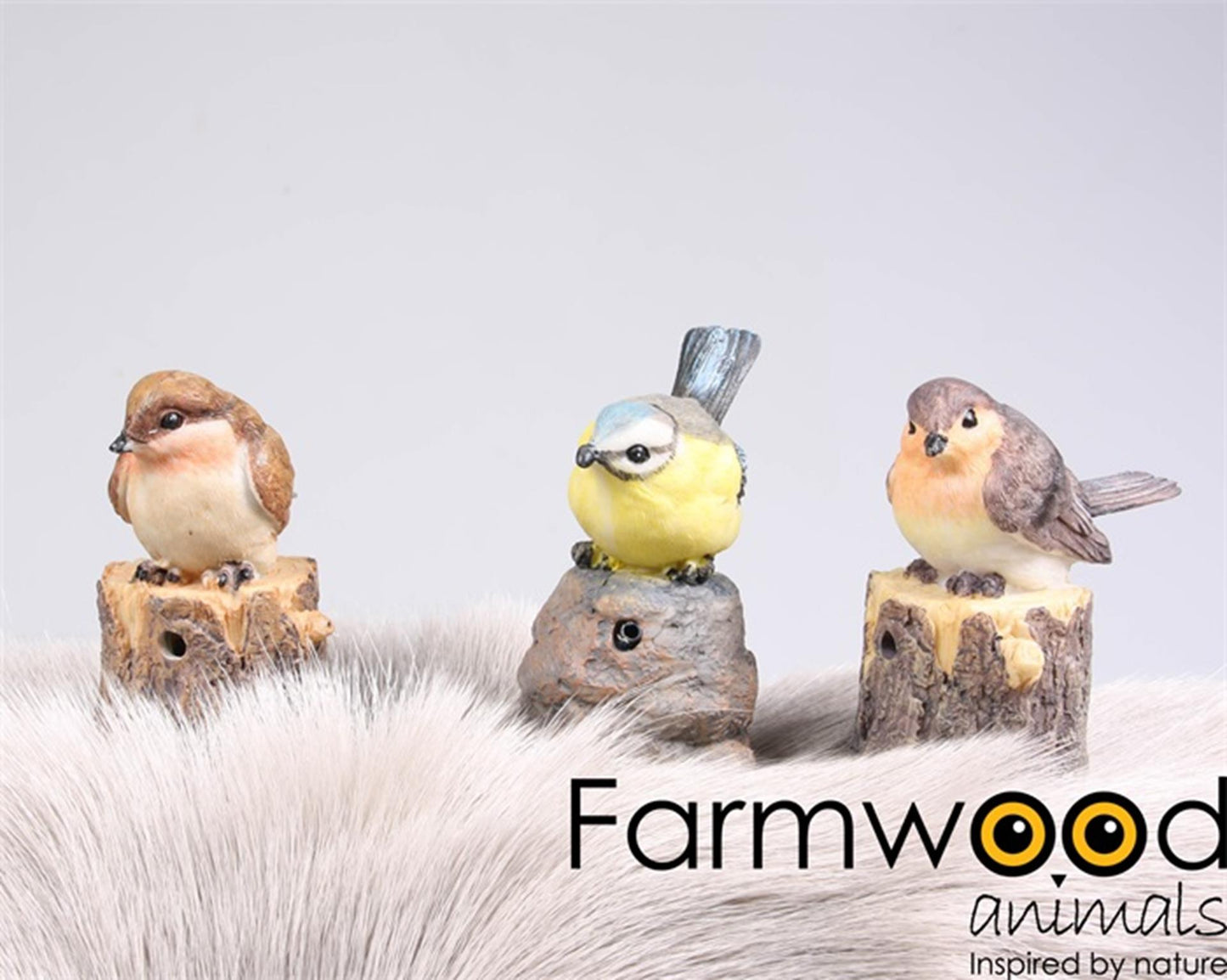 Farmwood animals tuinbeeld vogel met geluid 9x6x10 cm