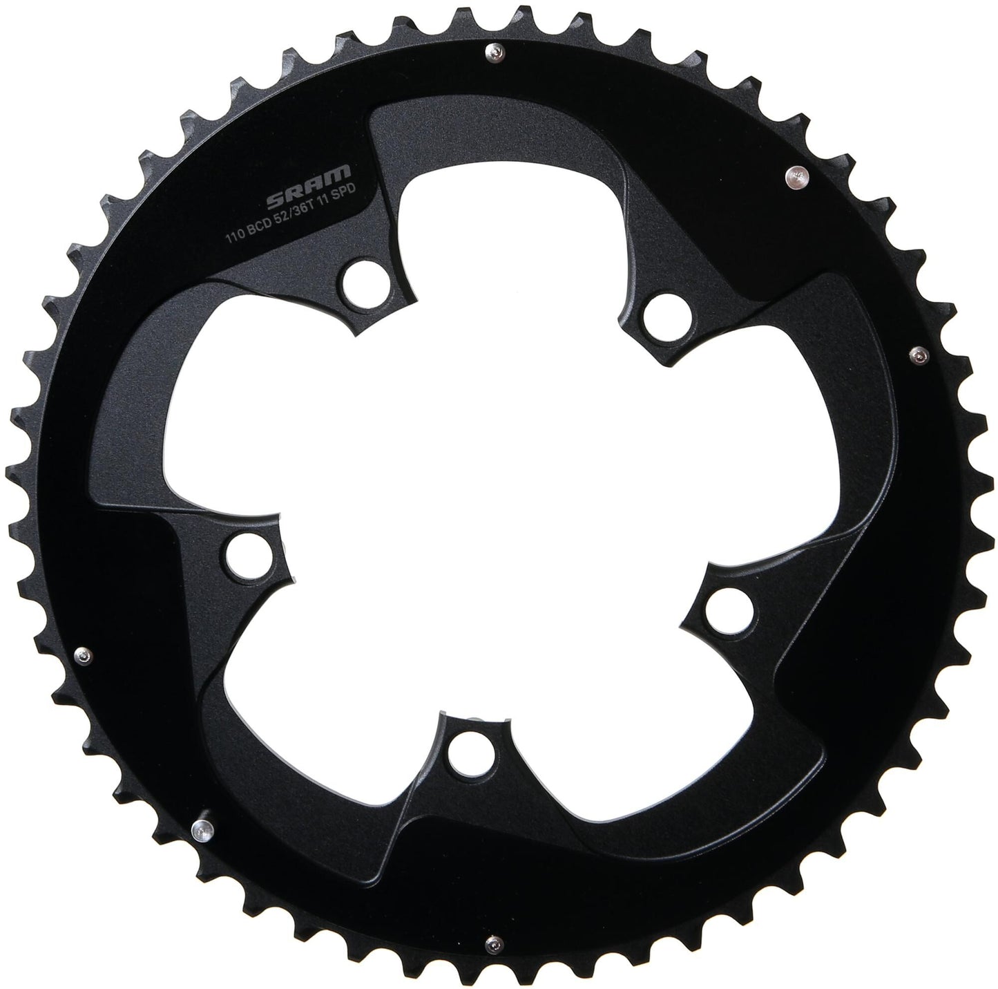 Sram kettingblad road double chain ring roaddoub. 52t alu f. red black
