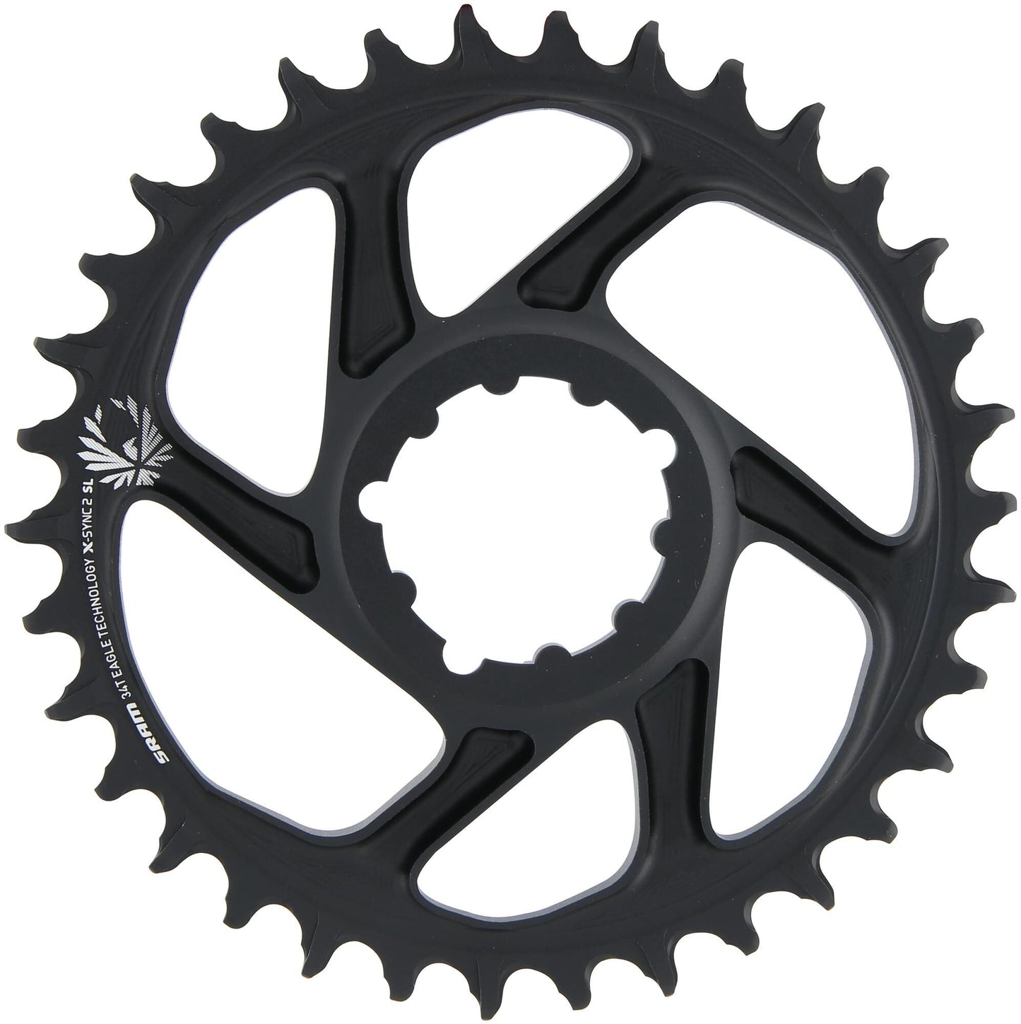 Anello a catena Sram X-Sync2 SL 34 Denti ALU NERO