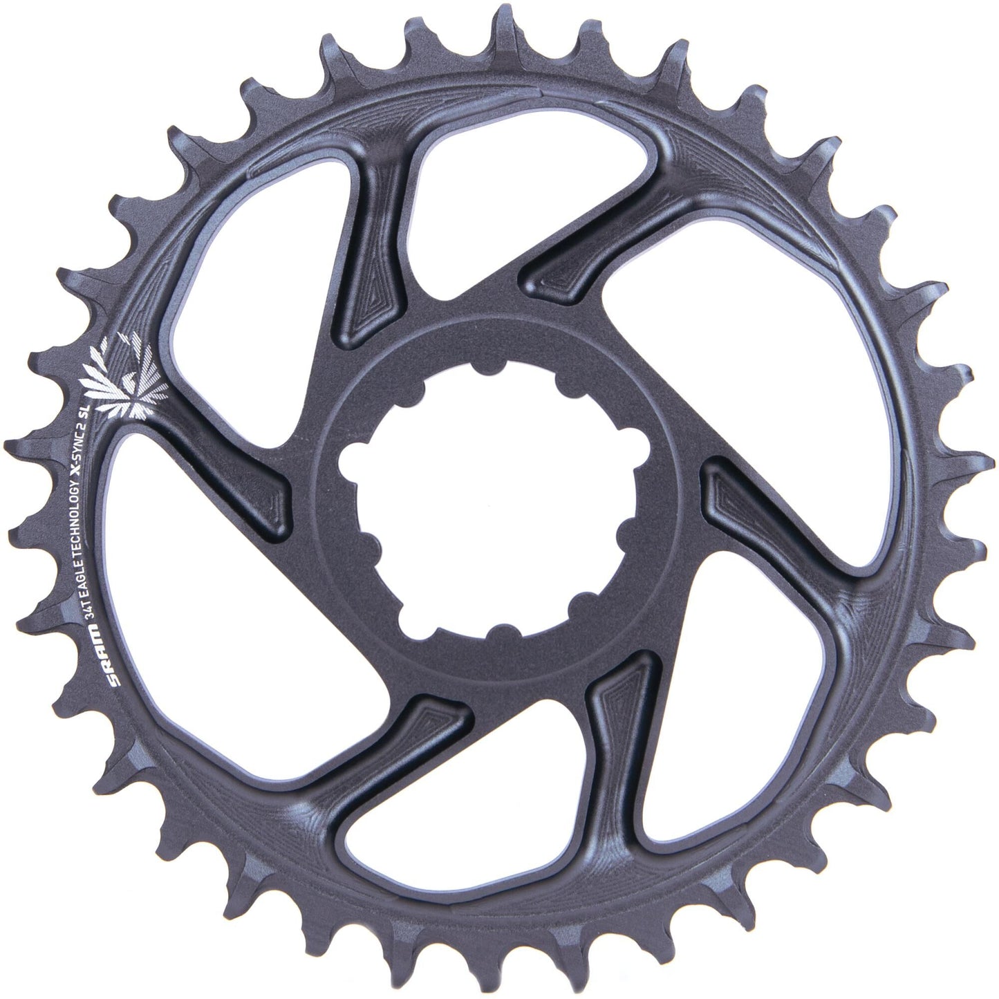 Sram kettingblad x-sync2 sl chain ring x-sync2 sl 34t. alu lunar grey