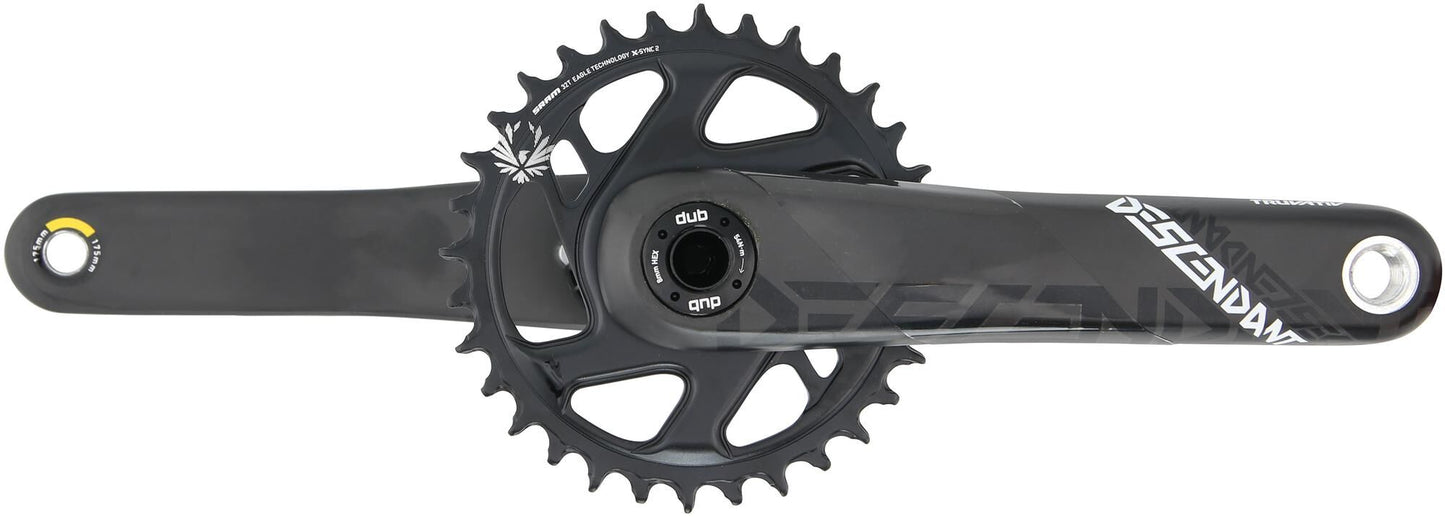 La manivela de Truvativ estableció dence. Carb.agle 32t.Dub Boost