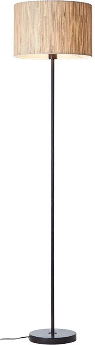 Brilliant wimea - lampada da terra - e27 max 1x42w - nero naturale