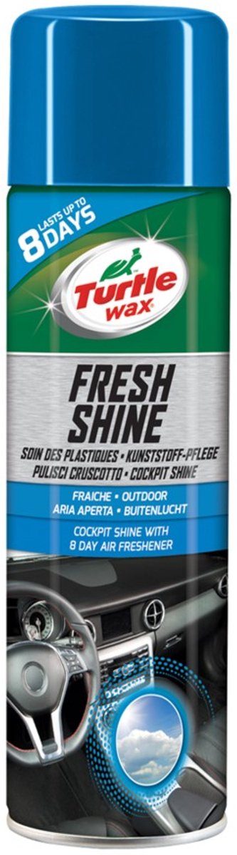 Turtle wax gl fresh shine outdoor - cleans and restores the shine - for plastic parts of the interior - gives a fresh scent - up to 8 days - antistatic - 500ml