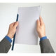 Copri parte posteriore con morsetto resistente in PVC A4 lunghezza 30 cm trasparente con angoli arrotondati