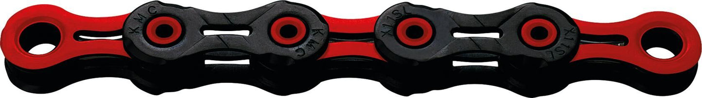 Cadena de bicicletas KMC DLC 11 118 Schakels - Negro rojo