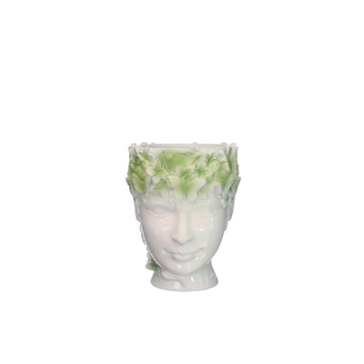 Vaso da fiori Ideas 4 stagioni lady natura 14x12xh14,5 cm verde