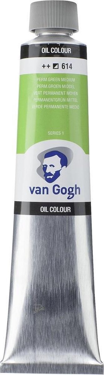 Tubo di pittura ad olio Van Gogh da 200 ml verde permanente medio 614