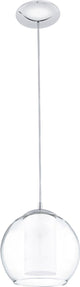 Eglo bolsano - hanglamp - 1 lichts - ø200mm. - chroom - wit, helder