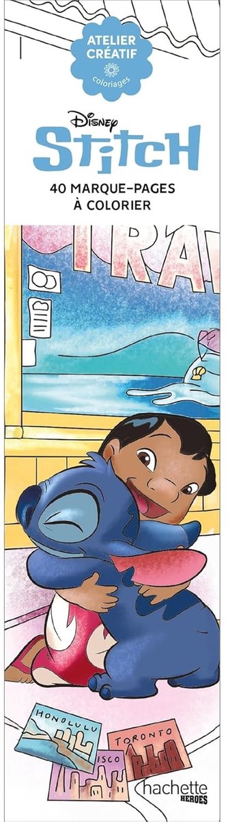 Hachette Heroes Disney Stitch - 40 segnalibri da colorare per adulti